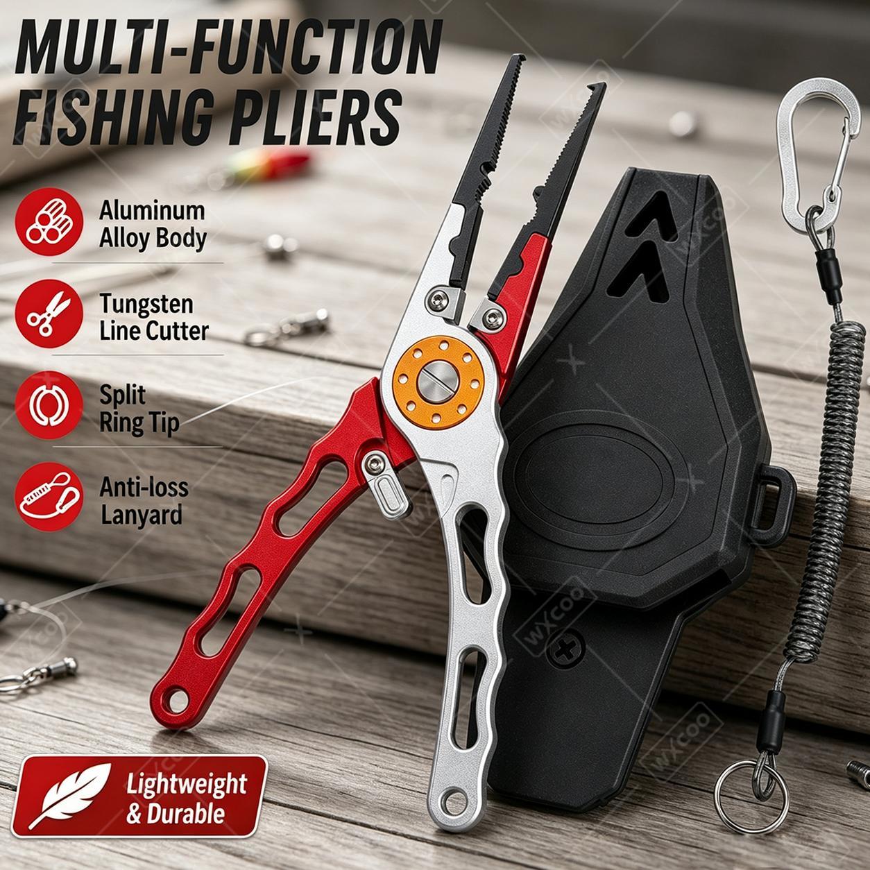كماشة WXCOO لفتح الحلقات المقس - مراجعة Fishing Hook Sharpener وسعره