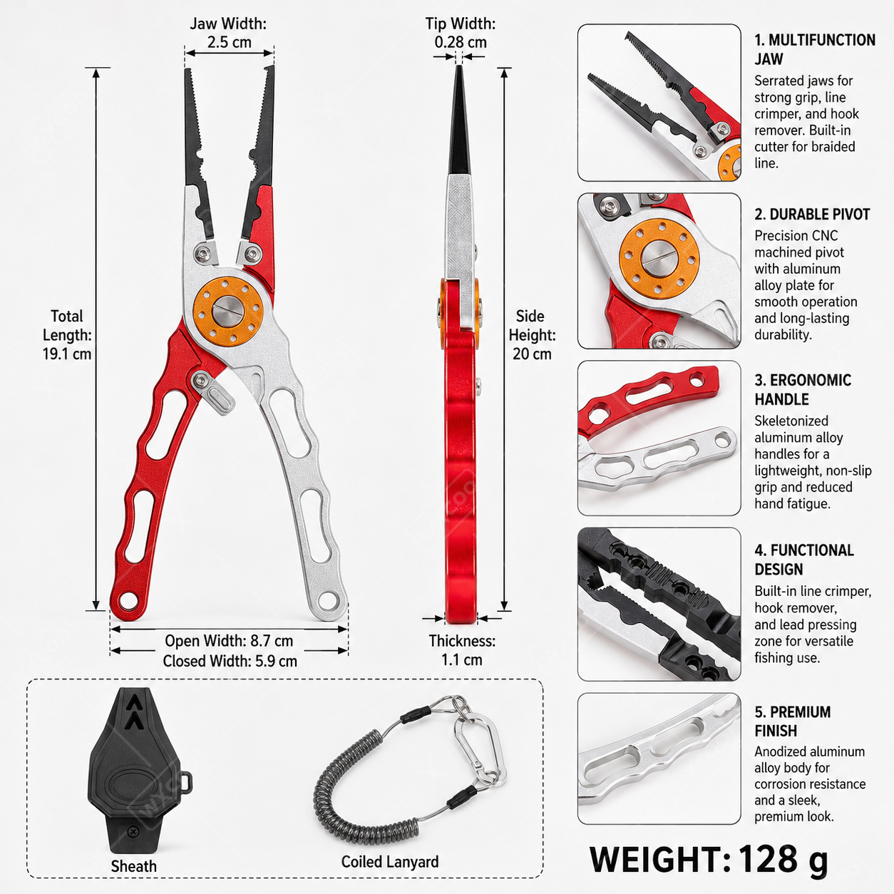 كماشة WXCOO لفتح الحلقات المقس - مراجعة Fishing Hook Sharpener وسعره