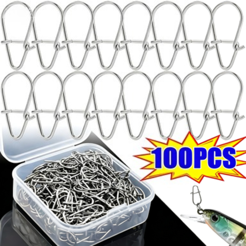100 قطعة مشبك صيد من الفولاذ ا - مراجعة Fishing Hook Stainless Steel وسعره