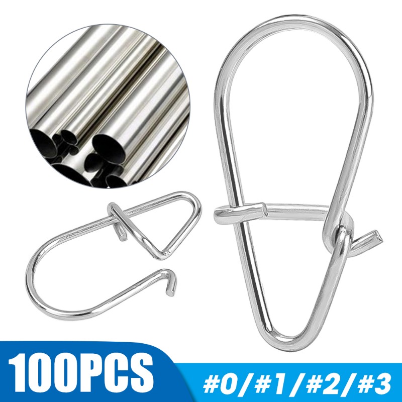 100 قطعة مشبك صيد من الفولاذ ا - مراجعة Fishing Hook Stainless Steel وسعره