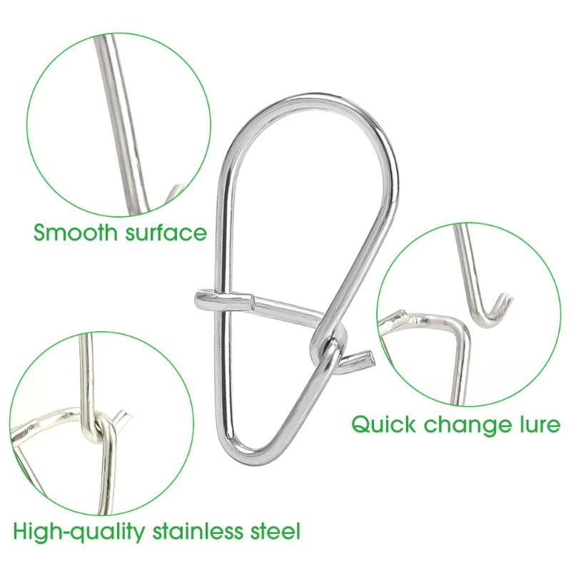 100 قطعة مشبك صيد من الفولاذ ا - مراجعة Fishing Hook Stainless Steel وسعره